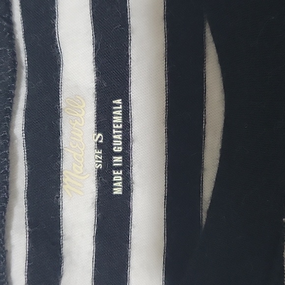 🖤 Madewell Northside Vintage Tee in Stripe – Jet Black (Size S) - Picture 3 of 4